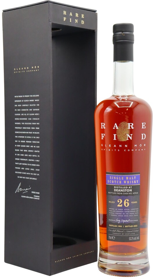 Deanston Gleann Mor Rare Find Single Cask No 4392A 1995 26 year old Whisky