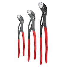 KNIPEX Cobra Water Pump Pliers 3 Piece Set (180Mm  250Mm & 300Mm)
