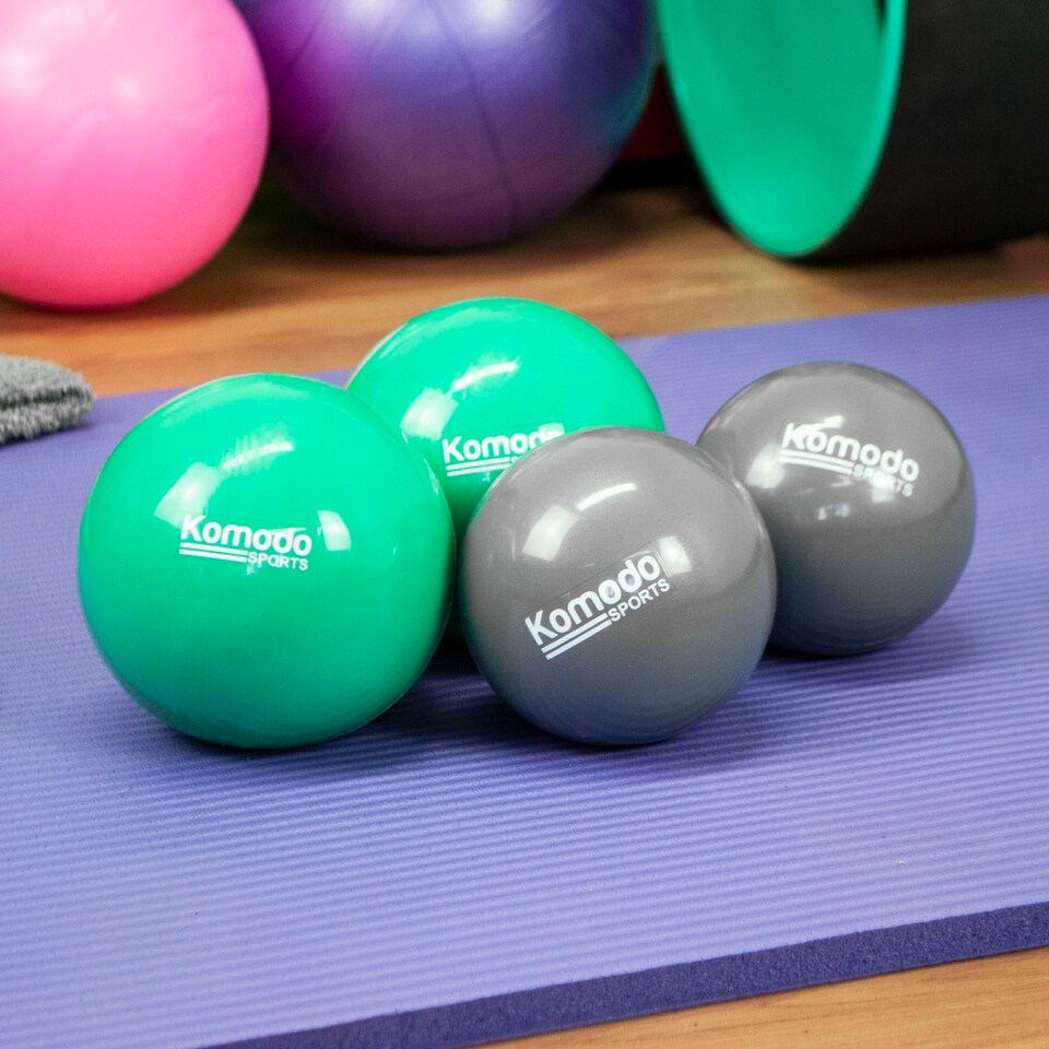 image 1 of Komodo Grey Weighted Toning Balls - 2x 0.5kg