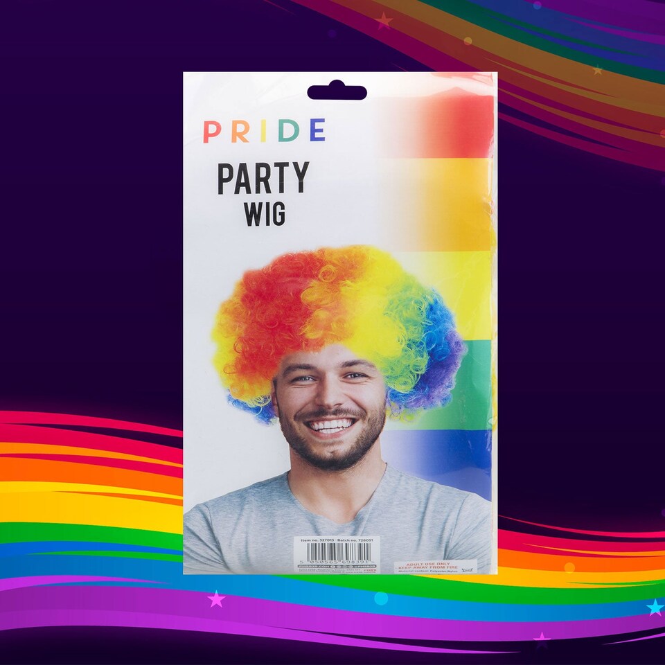 image 1 of vfm-estore Pride Wig LGBT Rainbow Festival Hair, 1 Piece