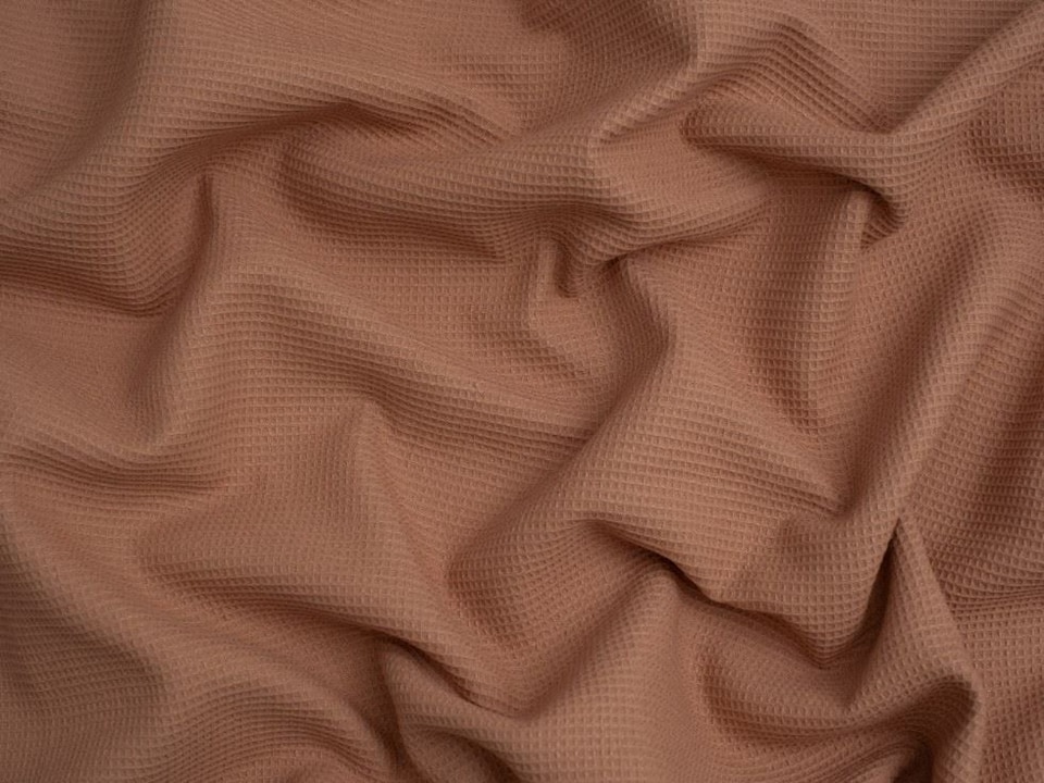 Minerva Core Range Wine Mini Cotton Waffle Fabric for Dressmaking, 150cm / 59" Wide - per metre