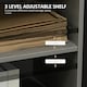 image 4 of HOMCOM Freestanding Storage Cabinet w/ 3 Drawers 2 Shelves 4 Wheels Office Grey