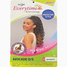 Janet Collection Noir Every Time Syn Avocado DS Ponytail Multi | PFS1B/33 | One Size