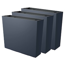 58cm Urbi Case Tall Rectangular Planter | Black | Black & Set of 3 | 3