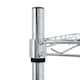 image 5 of 4 Tier Heavy Duty Steel Wire Rack Kitchen Storage Unit with Wheels | Silver
