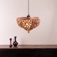 image 2 of ValueLights Samia Bronze Ceiling Light Shade Multi Coloured Jewels | Bronze