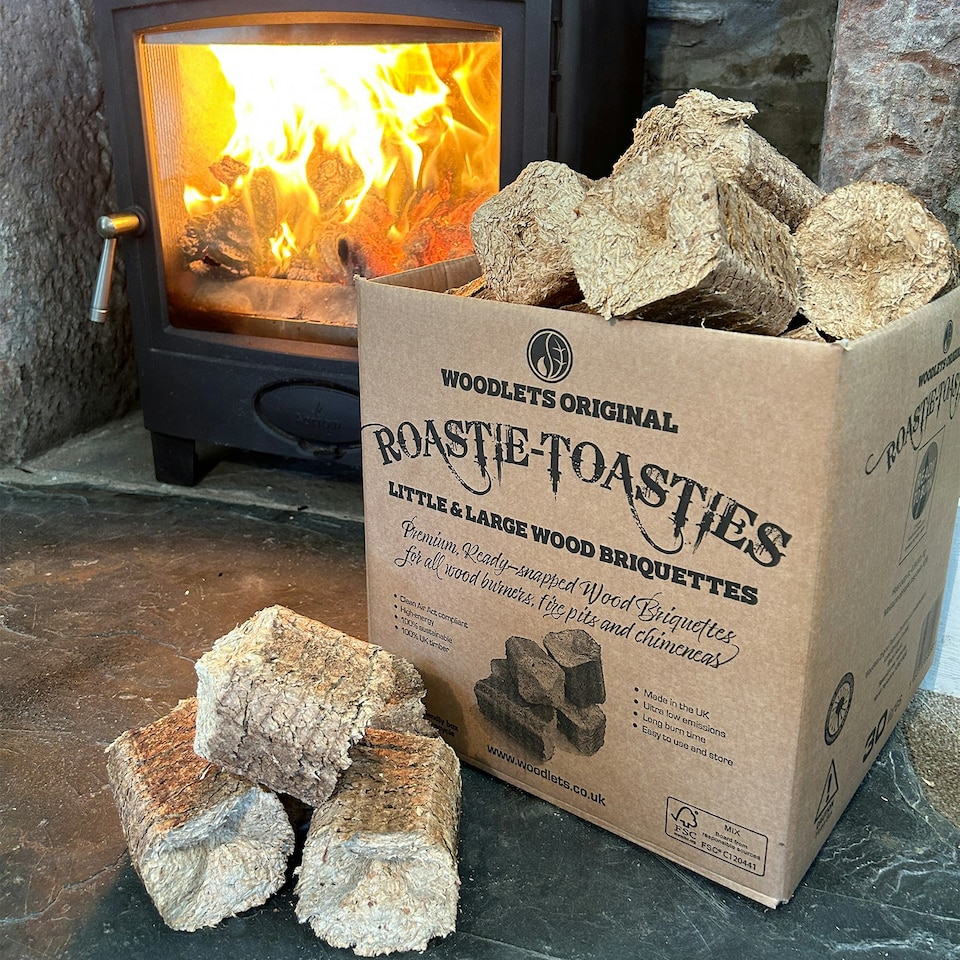 image 1 of Roastie Toasties Wood Burner Briquettes - 1 Box