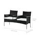image 5 of Teamson Home Outdoor Patio Garden Furniture, Rattan Wicker Loveseat Bench
