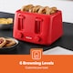 image 3 of GEEPAS 4 Slice Toaster 1400W, Red