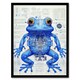 image 1 of Robot Hybrid Frog Sci-Fi Blueprint Futuristic Secret Black Framed Wall Art Print A4