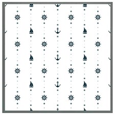 Anchor, wheel, sailboat (Picture Frame) Grey | L