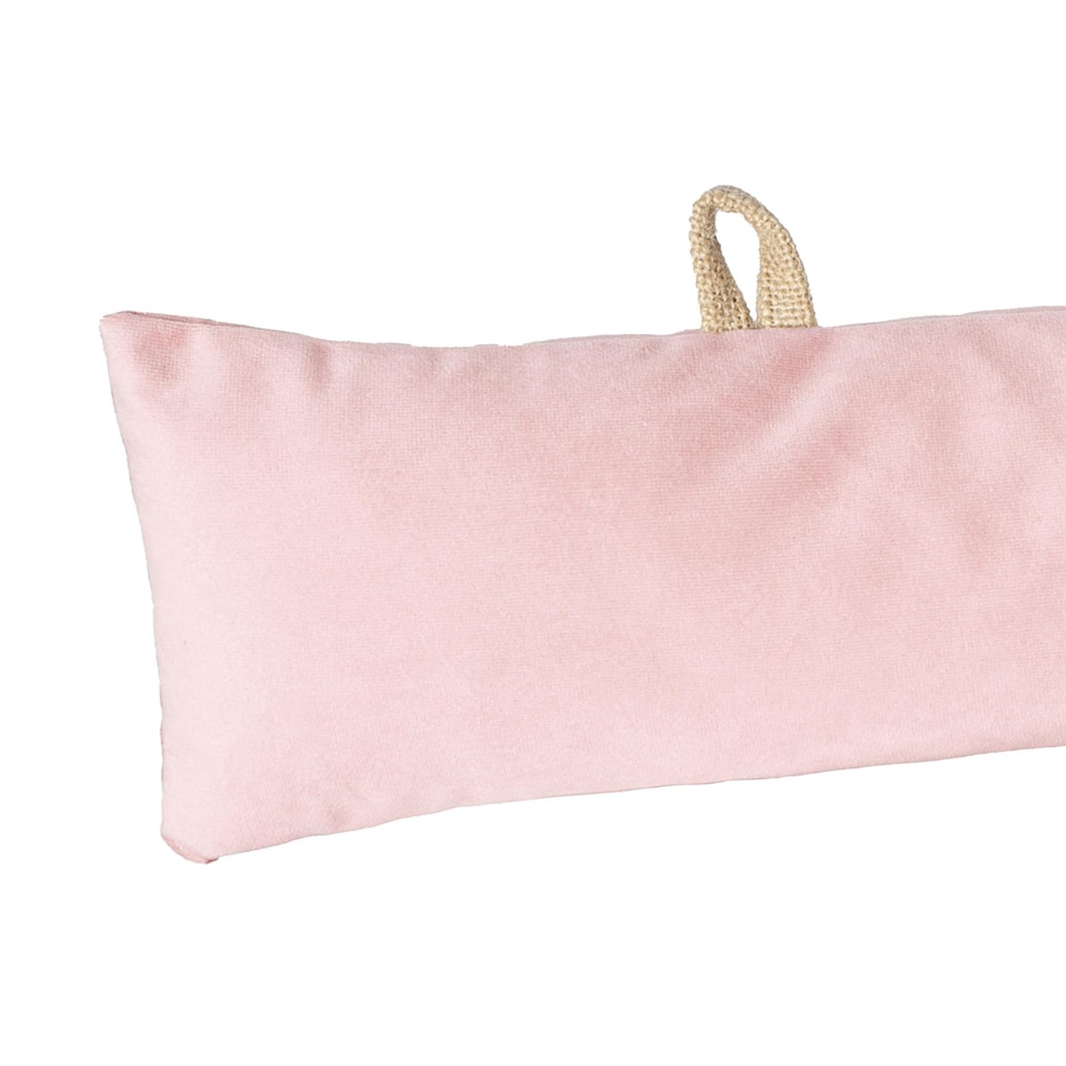 image 1 of Nicola Spring Velvet Draught Excluder - 60cm x 12cm - Pink