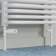 image 2 of Derry Bold - White Thermostatic Radiator Valve & Lockshield Straight 15mm