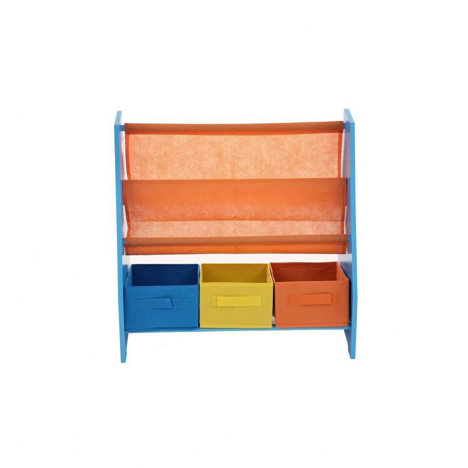 image 1 of Oypla Childrens Organisation Crayon Bookcase Shelf Storage Rack Sling