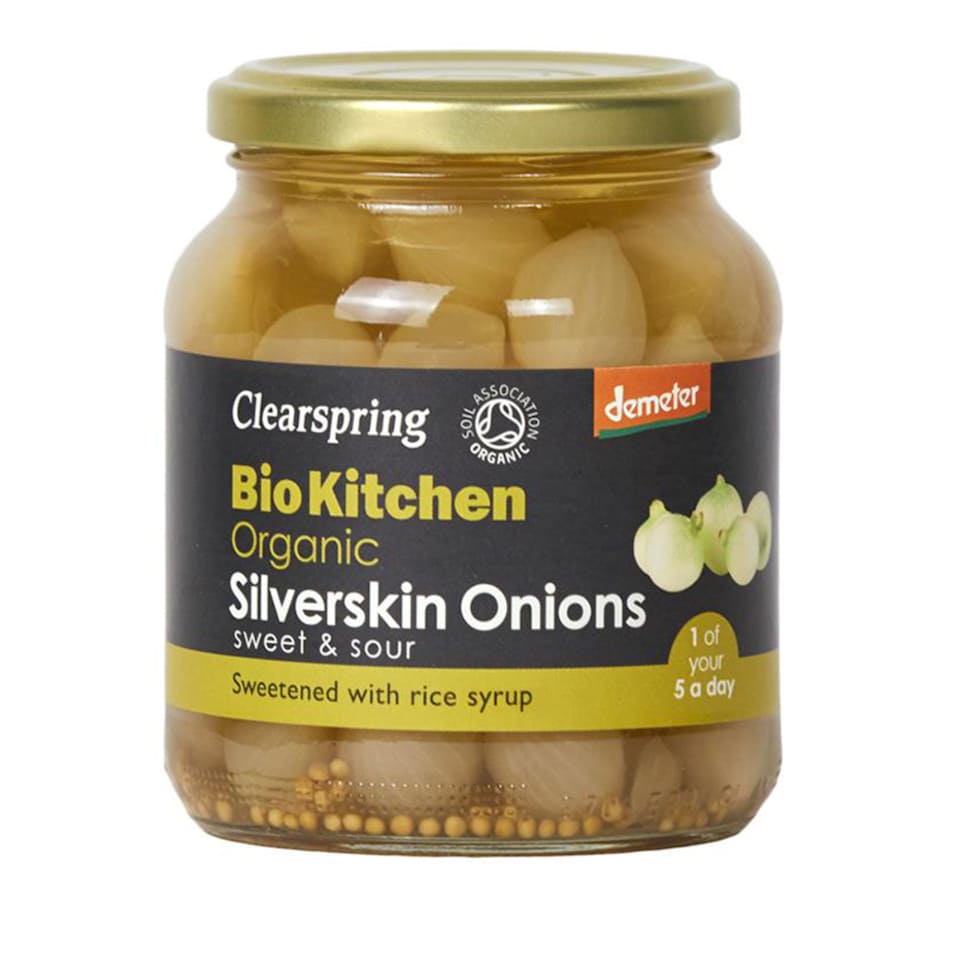 Organic Demeter Silverskin Onions 340g (Clearspring) | Multi