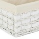 image 2 of White Scandi Storage Basket with White Lining White | White | M