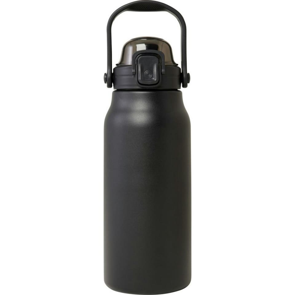 image 1 of Giganto Recycled Stainless Steel 1.6L Insulated Water Bottle - Solid Black - One Size