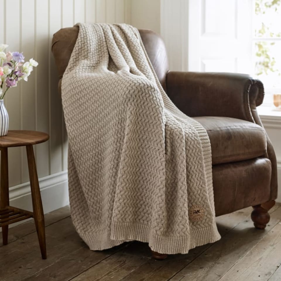 image 1 of Cadenza Supersoft Yarn Dyed Knitted Throw