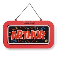 History & Heraldry Light Up Neon Name Sign - Arthur