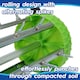 image 3 of Harbour Housewares Rolling Lawn Aerator - 40cm x 1.4M - Green - Grass Aerator Grass Care Lawn Care Lawn Aerator Soil Aerator