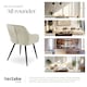 image 7 of Chair Marilyn - velvet look, quilted, continuous backrest, slim steel legs - Set of 2 Cream | Cream/Black