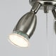 image 3 of ValueLights Scimitar 4 Way Silver Ceiling Fan Light