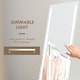 image 4 of HOMCOM Full Size Body LED Mirror, Dimmable Lighted Mirror for Bedroom