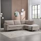 image 5 of Roma 4 Seater Fabric Corner Sofa | Brown | Sand