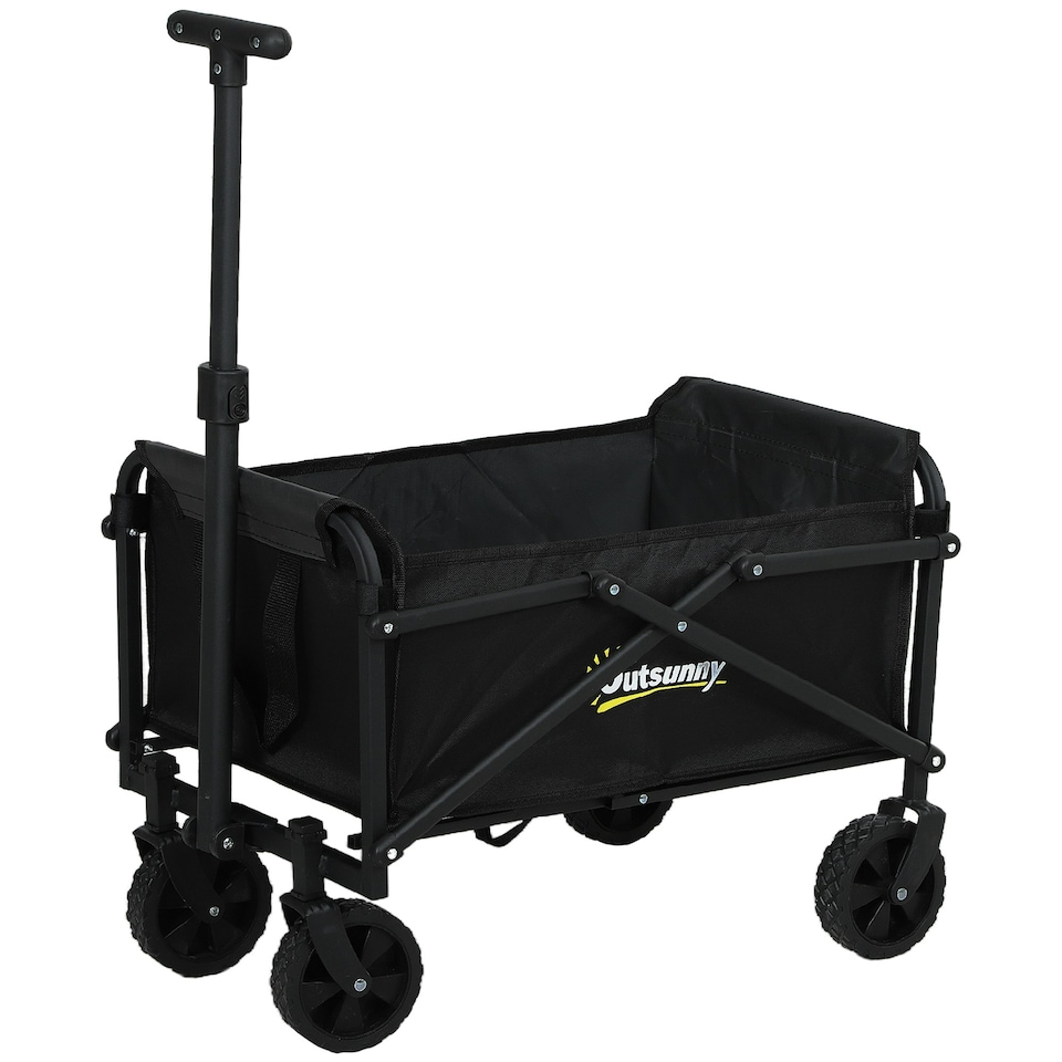 image 1 of Outsunny 41L Festival Trolley, 60kg Heavy Duty Folding Trolley Cart, Black
