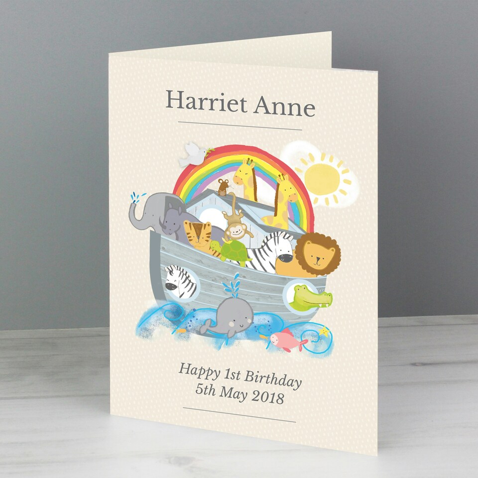 image 1 of Personalised Noah's Ark Card
