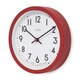 image 2 of Acctim Elstow Small Kitchen Wall Clock Quartz Retro Style 20cm Red | Clay
