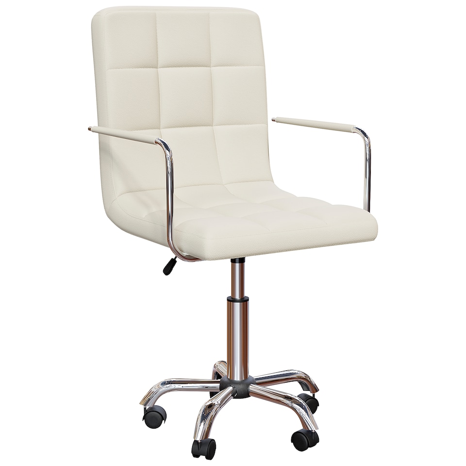 image 1 of Vida Designs Calbo Office Chair Computer Desk Table Chair, Beige