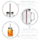 image 2 of Rink Drink Mason Drinking Jar Glasses with Straws - 620ml - Pack of 4 Clear