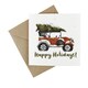 image 1 of Snowy Red Car - Plantable Wildflower Seed Christmas Cards - 5 Pack