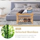 image 9 of COSTWAY 3-Tier Bamboo Shoe Bench Shoe Organizer Entryway Natural | Multi
