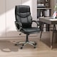 image 2 of HOMCOM High Back Computer Office Chair Faux Leather Swivel Desk Chair with Adjustable Height Rocking Function Black