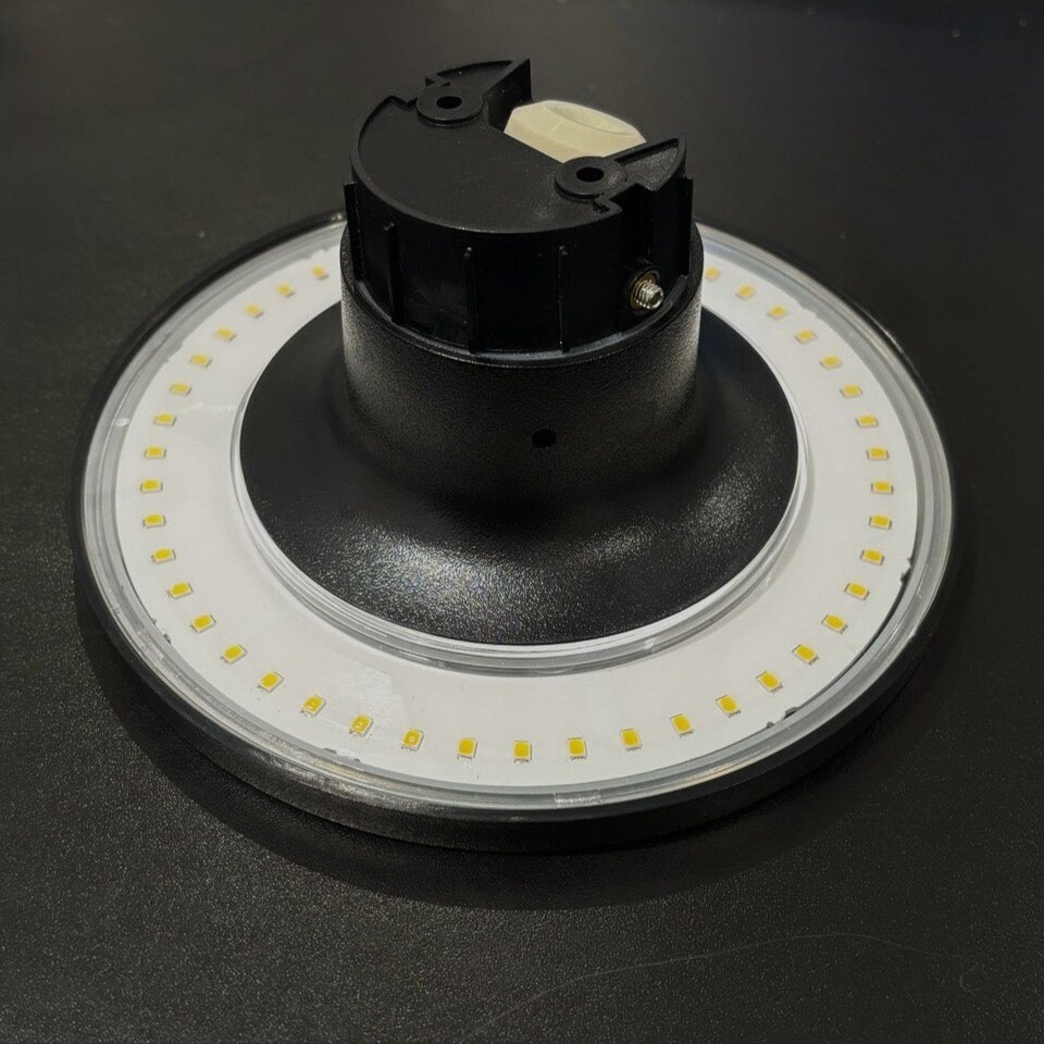 image 1 of CGC BAILEY Black Round LED Outdoor/Indoor Wall Light - 8W 4000K 700 lm IP65.