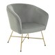 image 2 of Interiors by Premier Grey Chair With Metal Frame, Comfy Grey Outdoor Velvet Chair Metal, Effortless Cleaning Velvet Chair