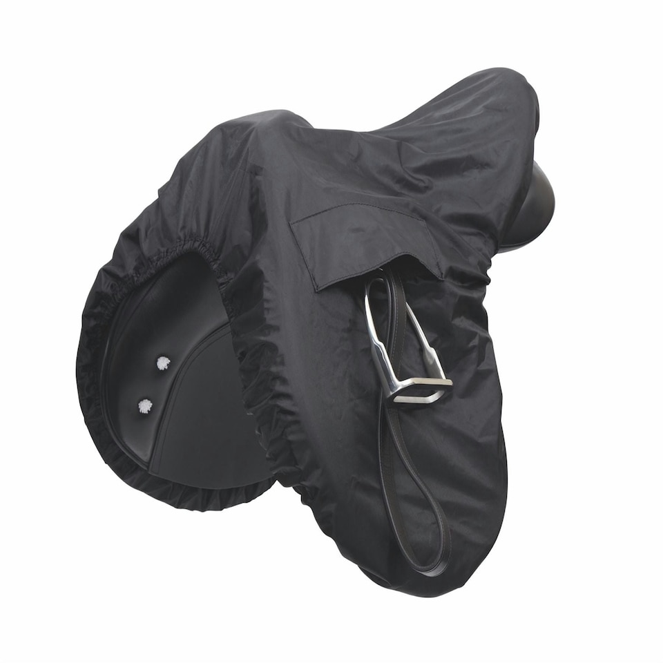image 1 of Shires Waterproof Ride-On Saddle Cover Black | Size: One Size
Colour: Black