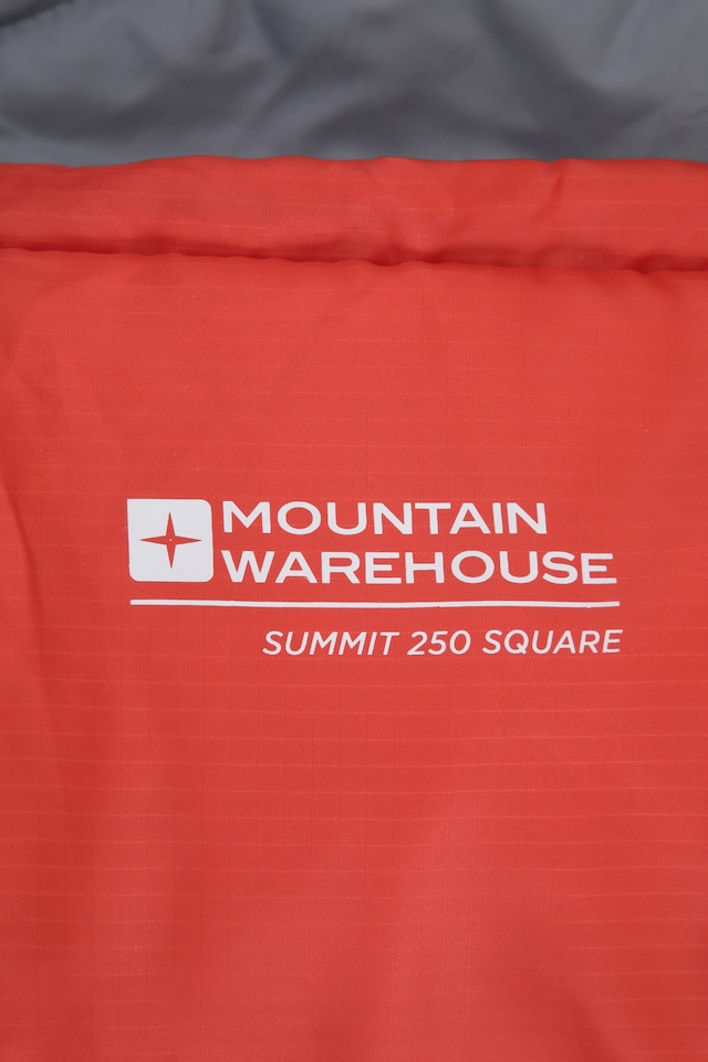 image 1 of Mountain Warehouse Summit 250 Square Sleeping Bag Insulated 3 Season Two Way Zip Camp Bed