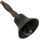 image 2 of Dinner Hand Bell School Pub Bar Shop Tea Wooden Handle Wall Mount Cast Iron