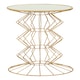 image 1 of Interiors By Premier Compact Gold Finish Frame Table, Practical Side Table For Livingroom, Mirrored Top Small Lounge Table Gold