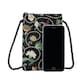 image 7 of Signare Tapestry Smart Phone Crossbody Bag Black