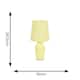 image 7 of ValueLights Arlo Pair of Yellow Ceramic Table Lamps Yellow Shades & Bulbs | Yellow