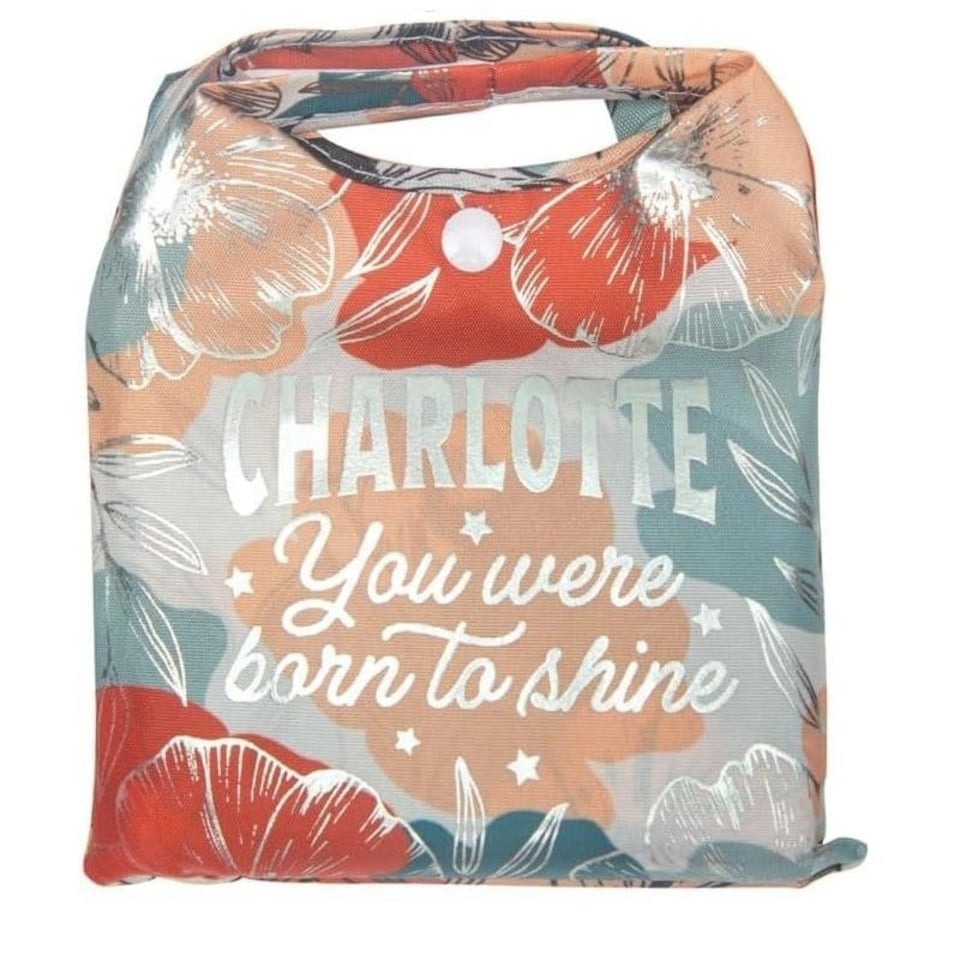 image 1 of History & Heraldry Personalised Sparkle Reusable Foldable Shopper Bag - Charlotte | Multi