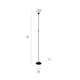 image 7 of ValueLights Dalby Black Single Uplighter Floor Lamp White Shade | Black
