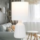 image 7 of First Choice Lighting Set of 2 Ripple 29cm White Lamps White | White