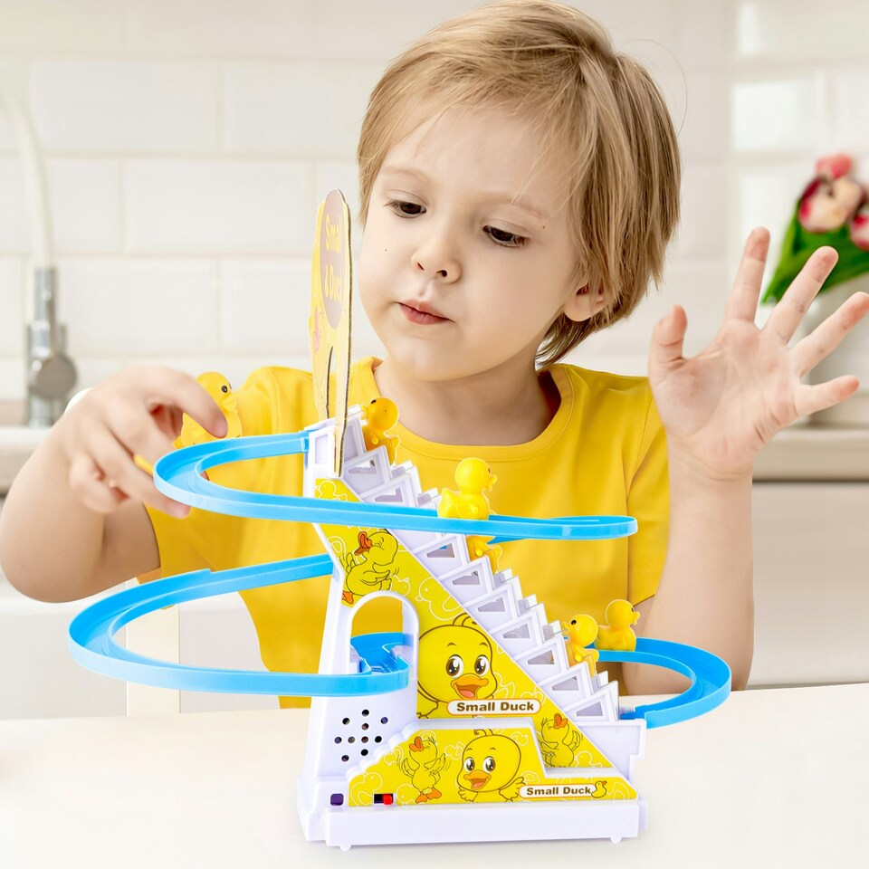 image 1 of Small Duck Stairs and Slide Game Music stair game