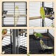 image 5 of Yaheetech 65 cm Tall Wrought Iron Travel Bird Cage Carrier Black