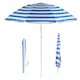 image 1 of Beach Tilting Parasol Umbrella 1.7m UV Protection Sun Shade for Patio, Garden & Outdoor Blue